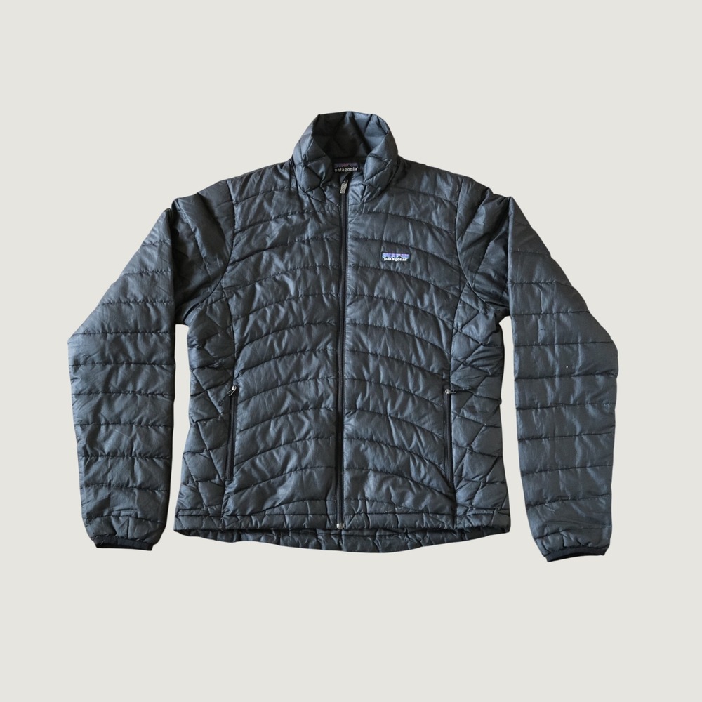 Patagonia Nano Puff Jacket Full Zip Puffer Black Quilted Womens Medium Outdoor M